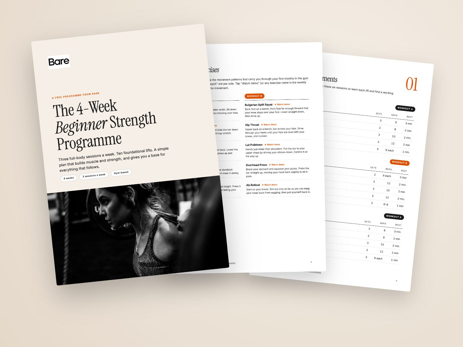 Pages from the Bare 4-Week Beginner Strength Programme